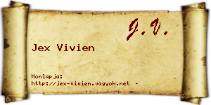 Jex Vivien névjegykártya